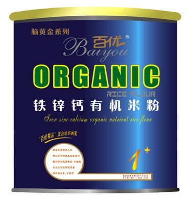 腦黃金鐵鋅鈣有機米粉1段