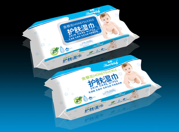 貝聰XBC85金銀花護(hù)膚濕巾85片藍(lán)色