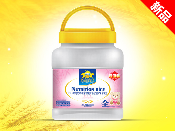 金盾愛嬰DHA鈣鐵鋅多維護(hù)腸米粉