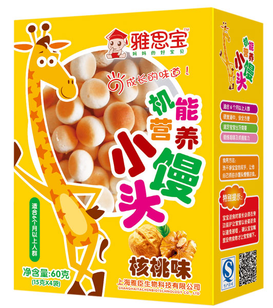 雅思寶核桃味機(jī)能營(yíng)養(yǎng)小饅頭