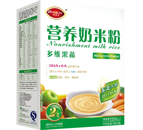 谷谷蘇多維果蔬營養(yǎng)奶米粉2段