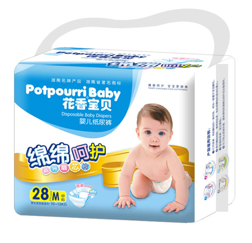 花香寶貝綿綿呵護疏導(dǎo)層芯片尿褲M碼