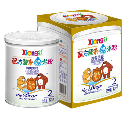 熊大熊二雞肉加鈣配方營養(yǎng)奶米粉