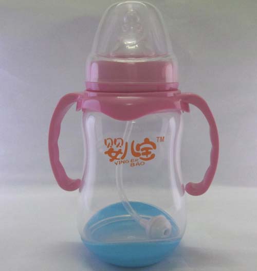 嬰兒寶300ML寬口徑錐形自動手柄奶瓶