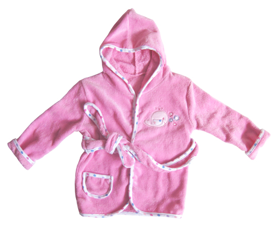 潤羽康粉色浴袍