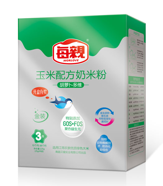 每親胡蘿卜多維玉米配方奶米粉3段