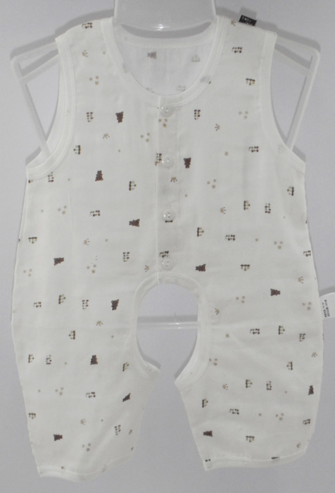 娃愛的蓓蓓無袖花紋哈衣