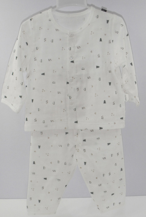 娃愛(ài)的蓓蓓紗布開(kāi)衫長(zhǎng)袖內(nèi)衣套裝