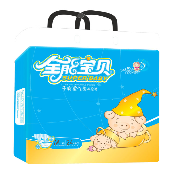 全能寶貝中包干爽透氣紙尿褲M碼24片