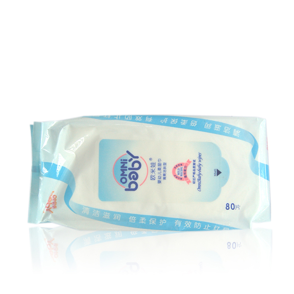 歐米娃清爽潔膚型嬰幼兒柔濕巾80片