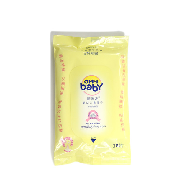 歐米娃牛奶倍潤型嬰幼兒柔濕巾10片