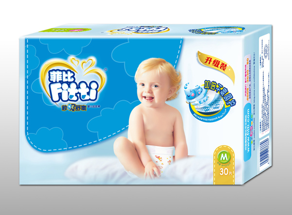 菲比秒吸舒爽嬰兒紙尿褲M30片