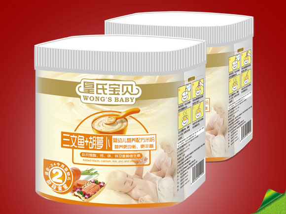 皇氏寶貝白罐三文魚胡蘿卜營(yíng)養(yǎng)米粉2段