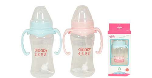 愛兒得樂280ml寬口PP帶柄自動奶瓶