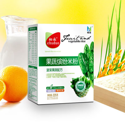 初朵盒裝菠菜果蔬配方米粉