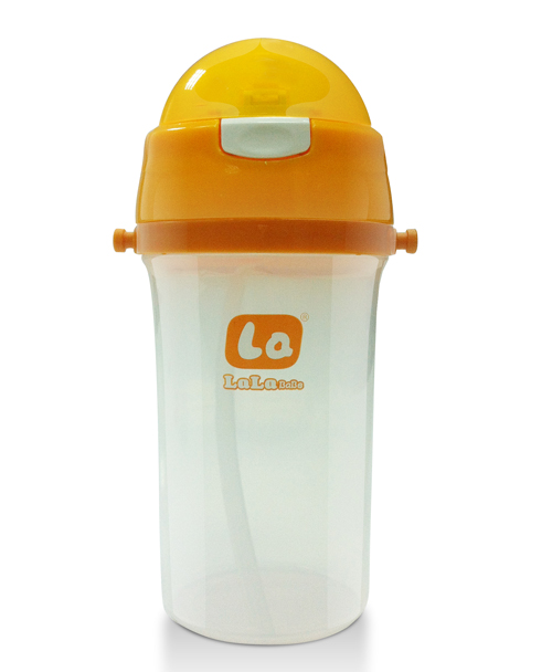 樂(lè)樂(lè)寶貝無(wú)柄吸管學(xué)飲杯黃色