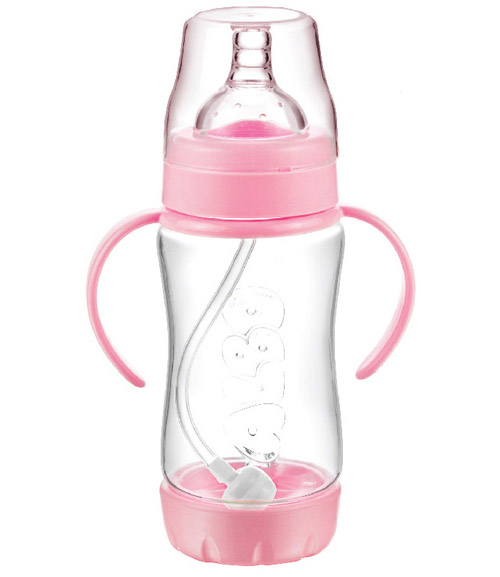 愛樂寶PP防吐自動奶瓶240ml粉色