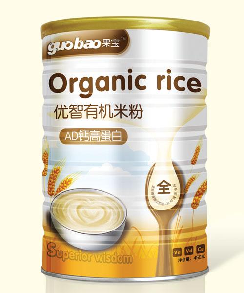 果寶AD鈣高蛋白優(yōu)智有機(jī)米粉