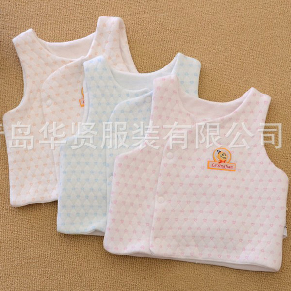 樂(lè)嬰健純棉保暖斜襟馬甲