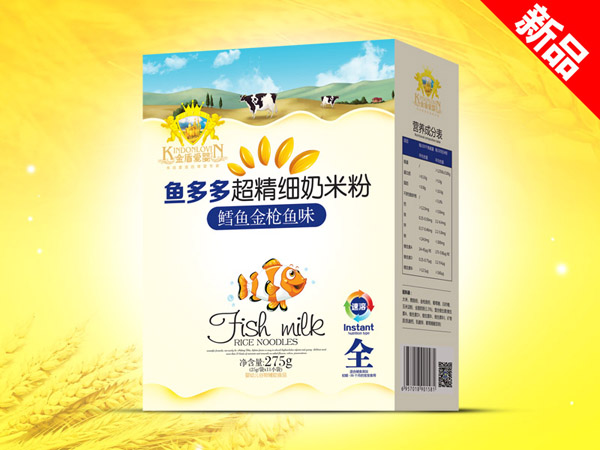 金盾愛(ài)嬰鱈魚(yú)金槍魚(yú)超精細(xì)奶米粉盒裝