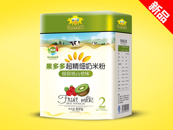 金盾愛嬰獼猴桃山楂超精細奶米粉聽裝