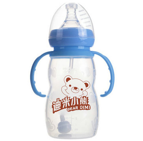 迪米小熊寬口有柄自動(dòng)硅膠奶瓶240ml