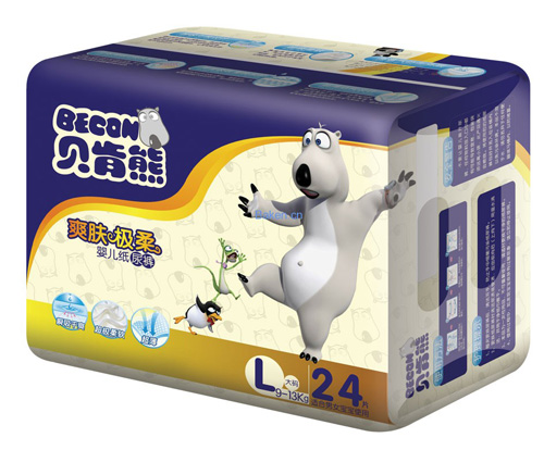 貝肯熊爽膚極柔紙尿褲L碼