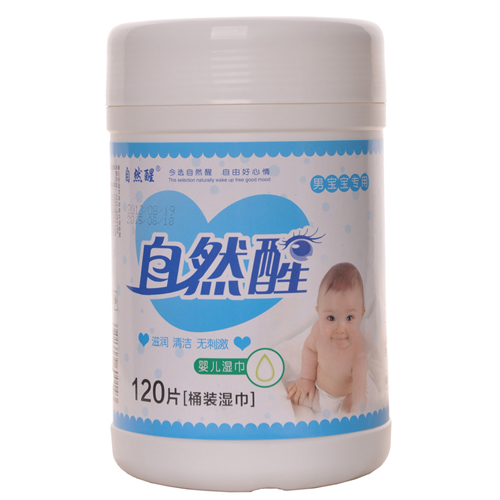自然醒桶裝濕巾男嬰款120片