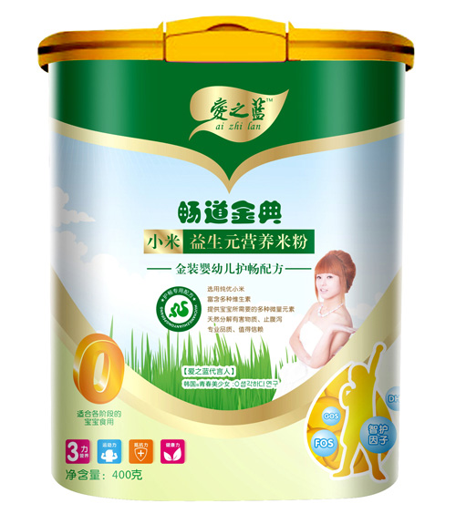 金裝嬰幼兒護(hù)暢小米益生元營養(yǎng)米粉