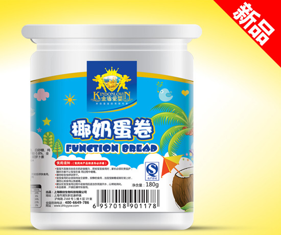 金盾愛嬰椰奶蛋卷餅干桶裝