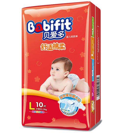 貝愛多舒適棉柔紙尿褲L碼10片小包裝