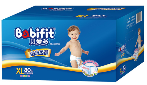 貝愛多超柔極薄紙尿褲XL碼80片彩箱