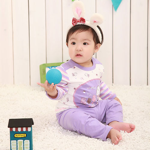 棉果果氨棉汗布嬰兒內(nèi)衣長(zhǎng)袖