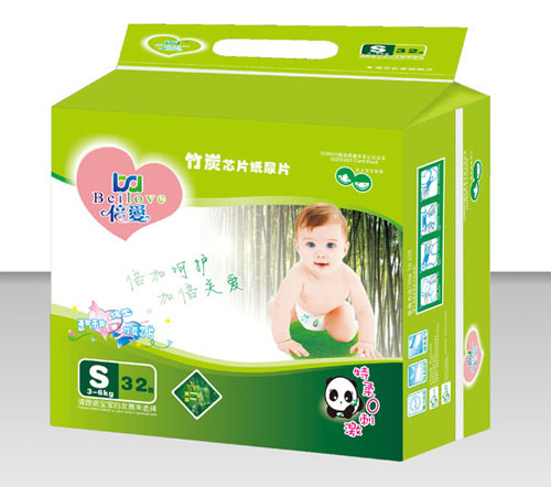 倍愛特柔超薄竹炭芯片紙尿褲L碼(小包裝)