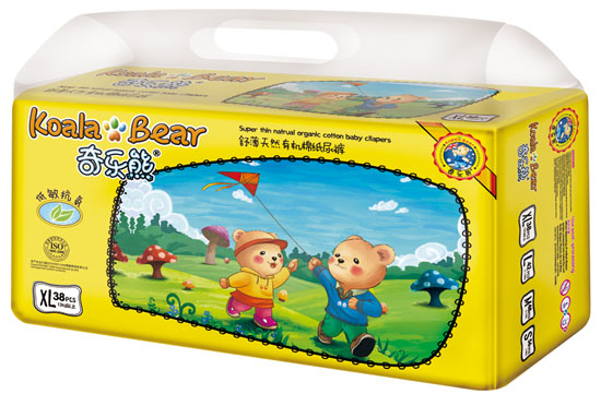奇樂(lè)熊舒薄有機(jī)棉尿褲XL碼38片