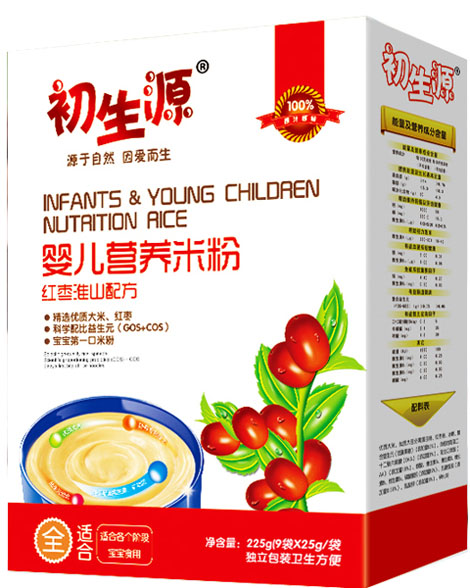 初生源紅棗淮山嬰兒米粉全段