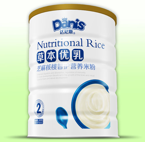 達尼斯草本優(yōu)乳芝麻核桃智護米粉2段