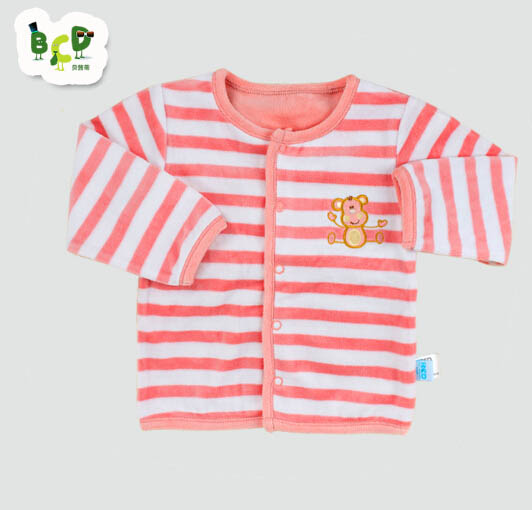 貝茜蒂粉色條紋寶寶外套