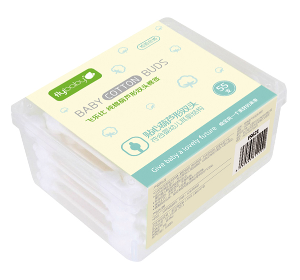 飛樂(lè)比純棉葫蘆形雙頭棉簽(55支每盒)