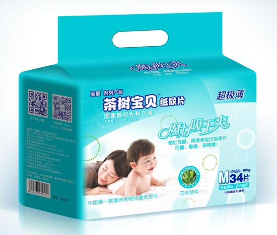 至愛茶樹寶貝純露紙尿片M碼34片