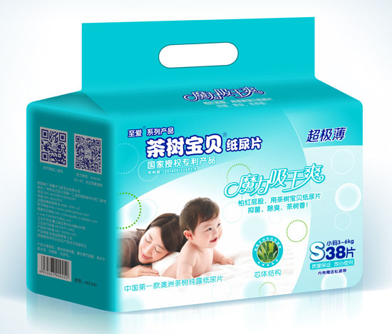 至愛茶樹寶貝純露紙尿片S碼38片