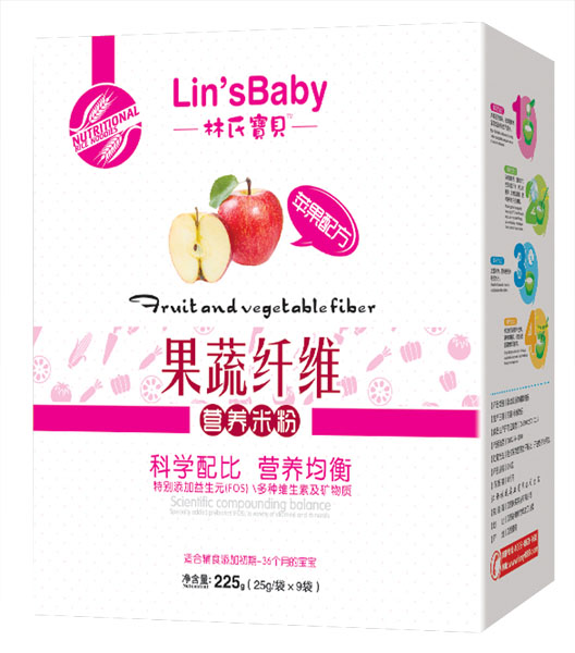 林氏寶貝蘋(píng)果果蔬纖維米粉盒裝