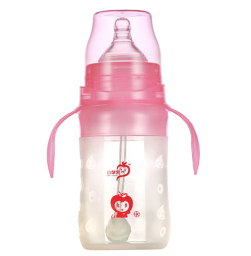 小蘋(píng)果硅膠奶瓶220ml