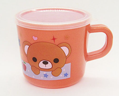 貝佳親嬰兒牛奶杯橙色