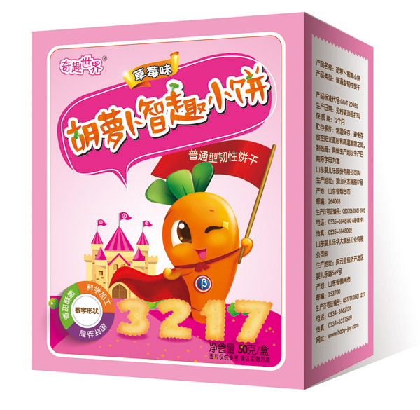 奇趣世界草莓味胡蘿卜智趣小餅