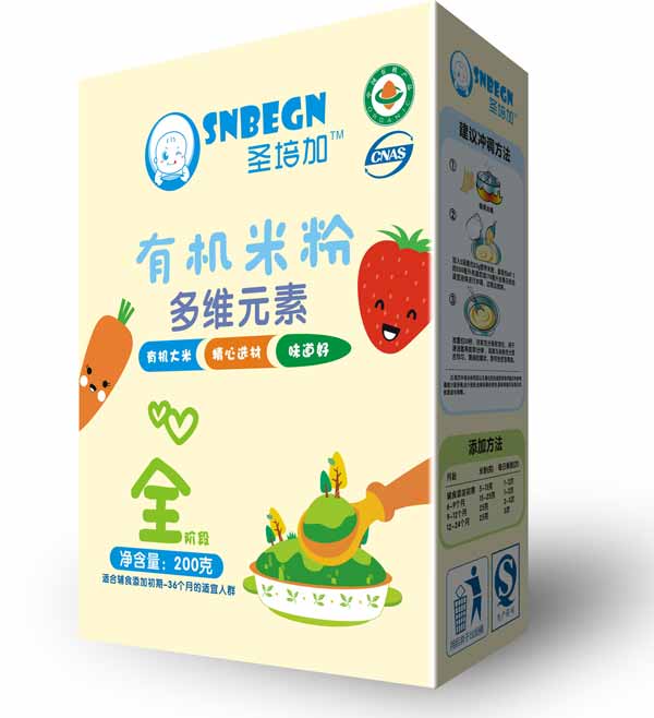 圣培加強(qiáng)化鈣鐵鋅有機(jī)米粉