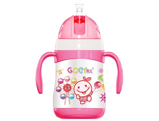 果兒學飲杯粉色