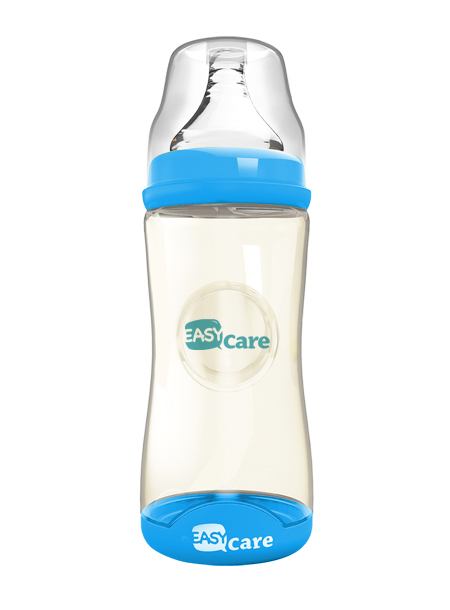 伊斯卡爾260mlPPSU寬口徑感溫奶瓶(藍)