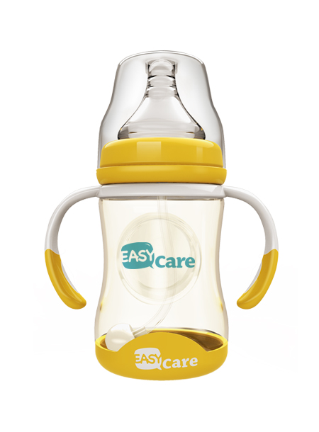 伊斯卡爾160mlPPSU自動(dòng)寬口徑感溫奶瓶(黃)