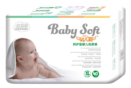 初兒爽北極芯呵護(hù)型嬰兒紙尿褲XL碼40片